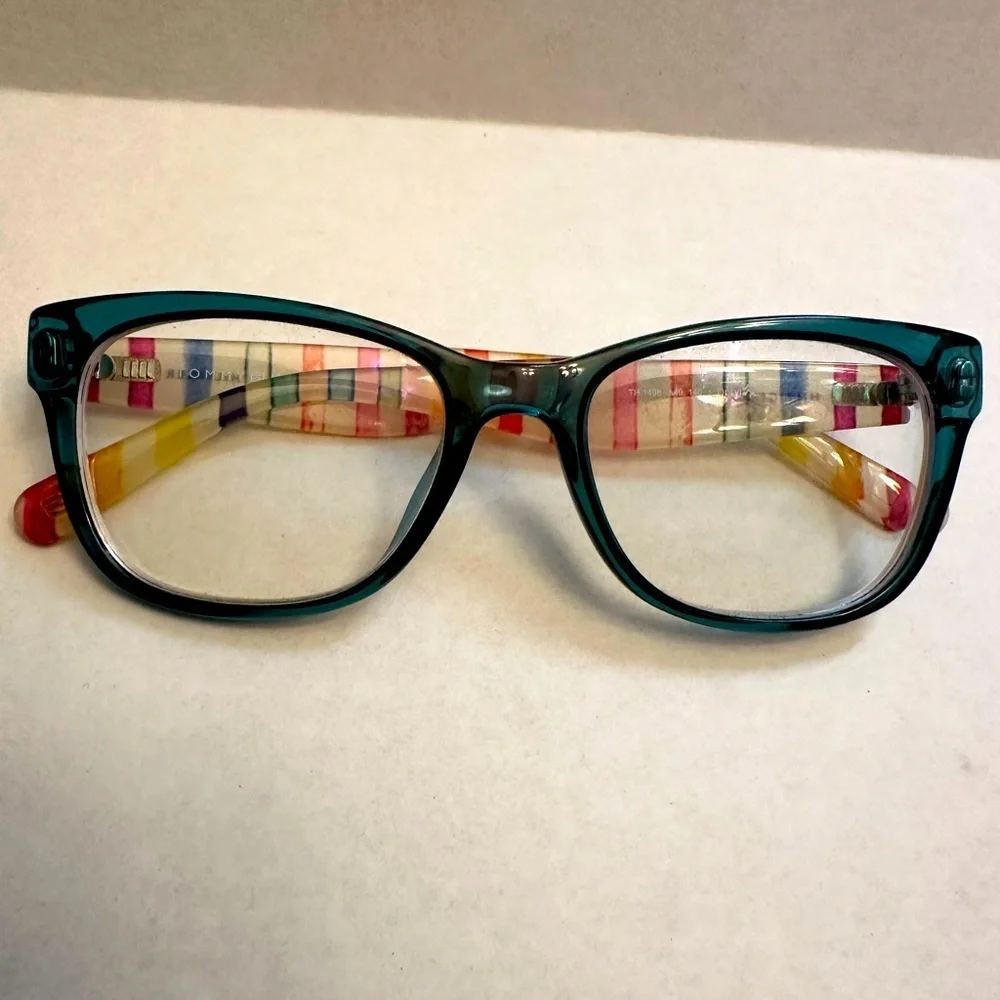 Tommy Hilfiger TH 1498 A49‎ Tur Azugr 140 mm Eyeglass Frames Colorful Stripes